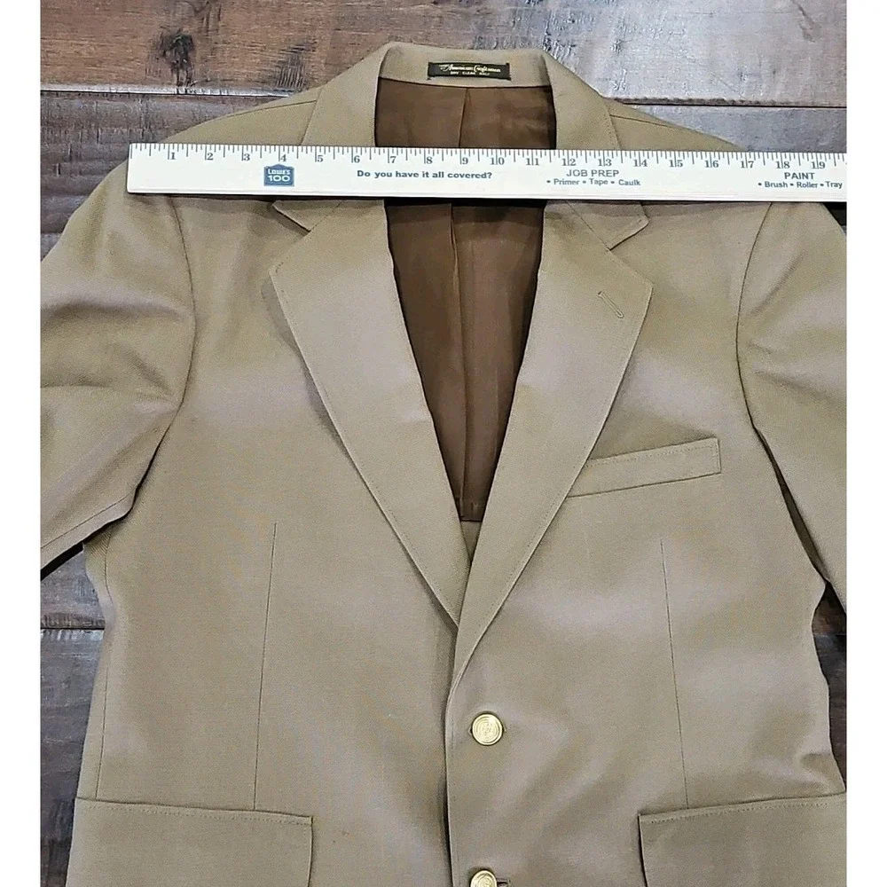 Vintage Lacrosse Wool Blend Sports Jacket Blazer Military-inspired Buttons 38R